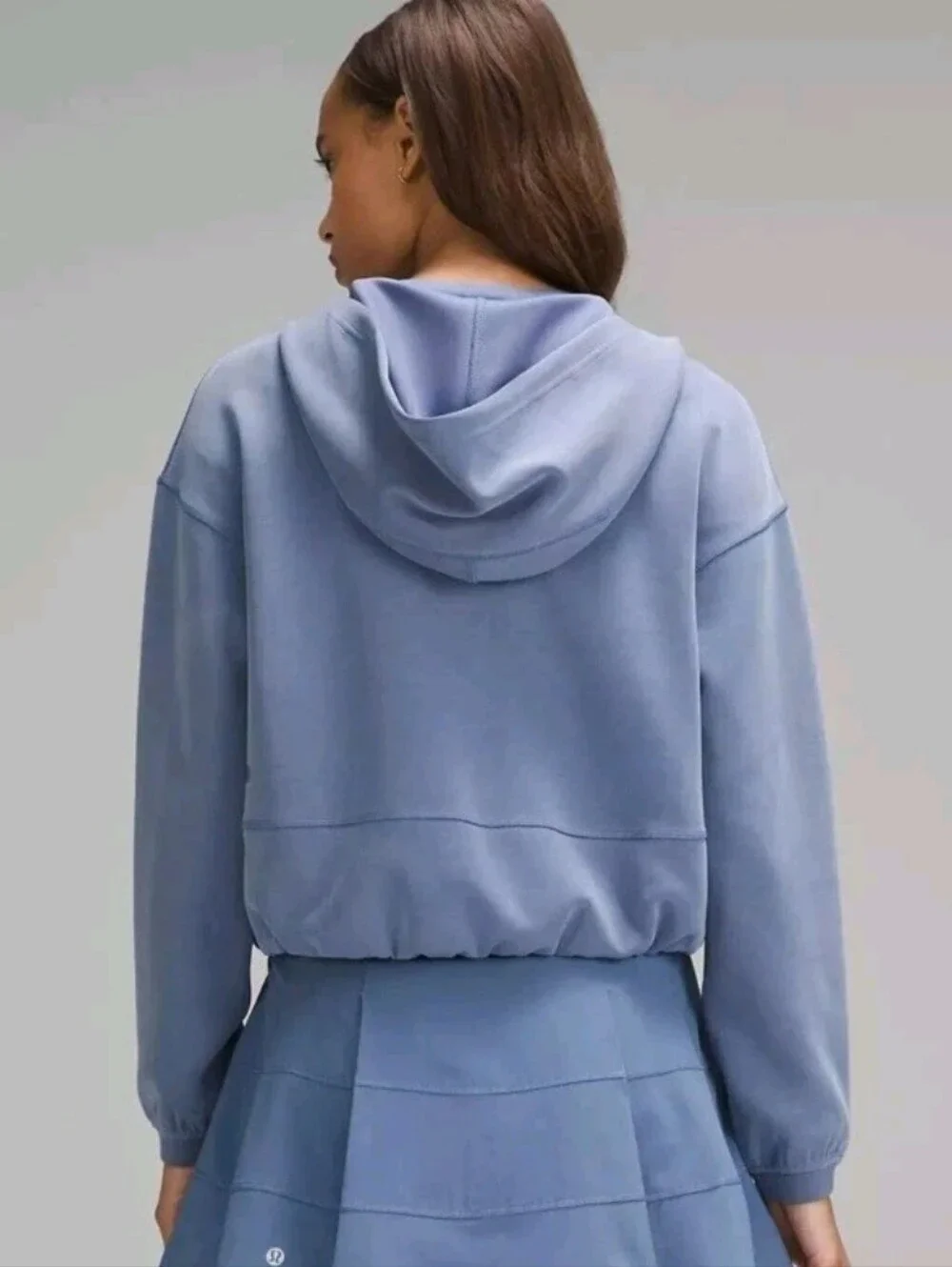 Lululemon Softstreme Full-Zip Hoodie Oasis Blue Hooded Sweatshirt Size 8
